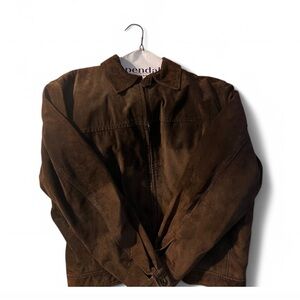 Vintage JCREW 100% Suede Bomber Jacket